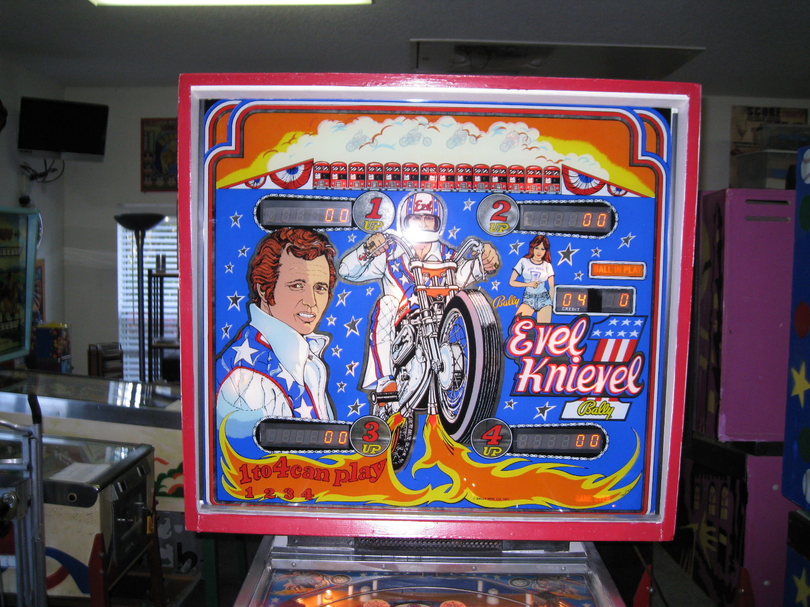 Bally Evel Knievel Pinball - Andy's Pinball Games